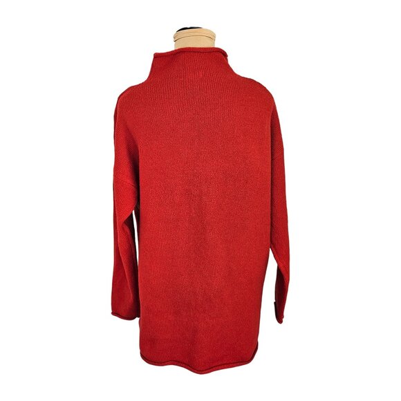 Cupcakes & Cashmere Red White Bow Sweater Sz L - Picture 5 of 9